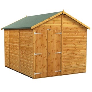 10 x 8 Power Windowless Apex Double Doors