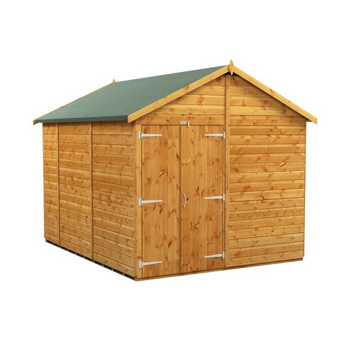 10 x 8 Power Windowless Apex Double Doors