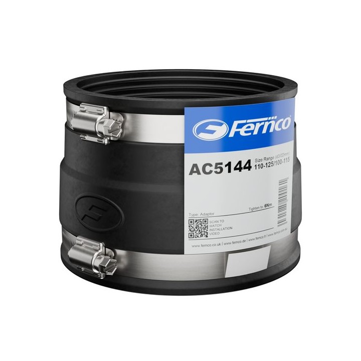 Fernco AC5144 Adaptor Coupling 110-125/100-115