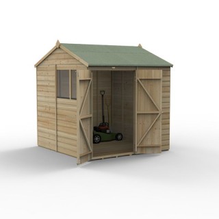 Beckwood 7x7 Reverse Apex Shed 2 Windows Double Door