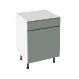 Flatpack 600 Drawerline Base Cabinet J-Pull Ultra Matt Sage Green