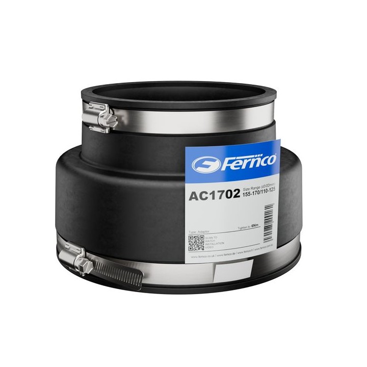 Fernco AC1702 Adaptor Coupling 155-170/110-125mm