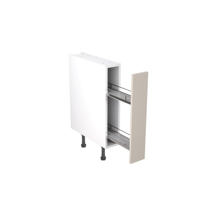 Flatpack 150 Base Kitchen Cabinet Pull-Out Value Slab Standard Matt Light Grey