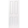 Travis Perkins White Primed 4 Panel Grained FD30 Fire Door 2040 x 826 x 44mm
