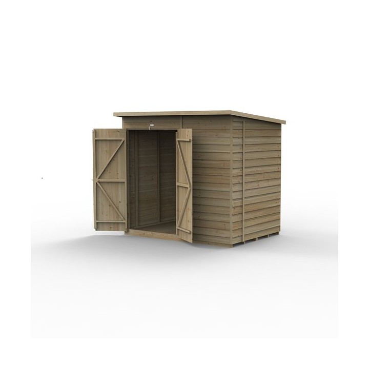 4LIFE Pent Shed 7 x 5 - No Windows - Double Door Installed