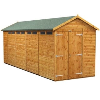 18 x 6 Power Apex Double Door Security Shed