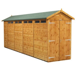 18 x 4 Power Apex Double Door Security Shed
