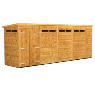 18 x 4 Power Pent Double Door Security Shed