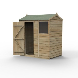 4LIFE Reverse Apex Shed 6 x 4 - Single Door - 1 Window Installation