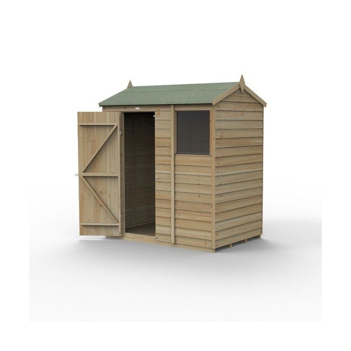 4LIFE Reverse Apex Shed 6 x 4 - Single Door - 1 Window Installation