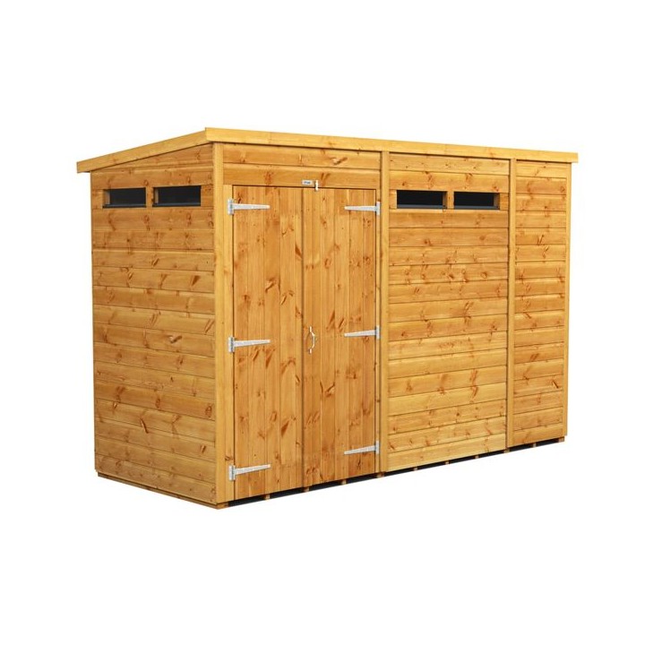 10 x 4 Power Pent Double Door Security Shed