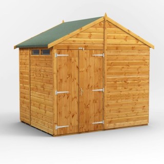 6 x 8 Power Apex Double Door Security Shed