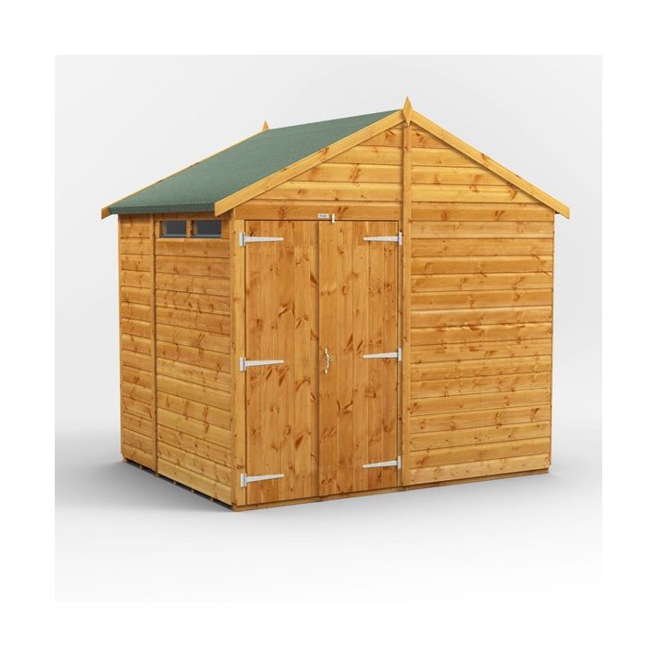6 x 8 Power Apex Double Door Security Shed