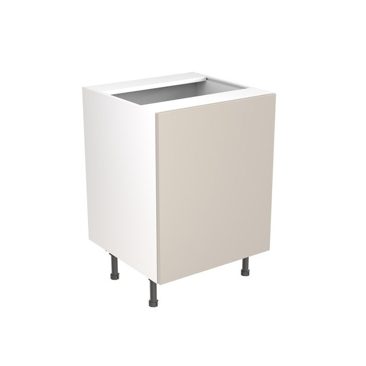 Flatpack 600 Sink/Hob Cabinet Value Slab Standard Matt Light Grey