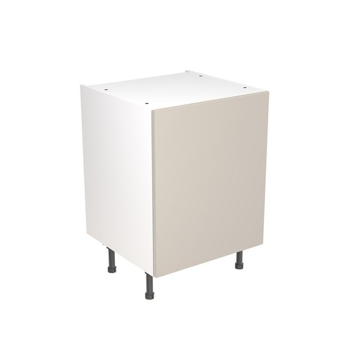 Flatpack 600 Base Kitchen Cabinet Value Slab Standard Matt Light Grey