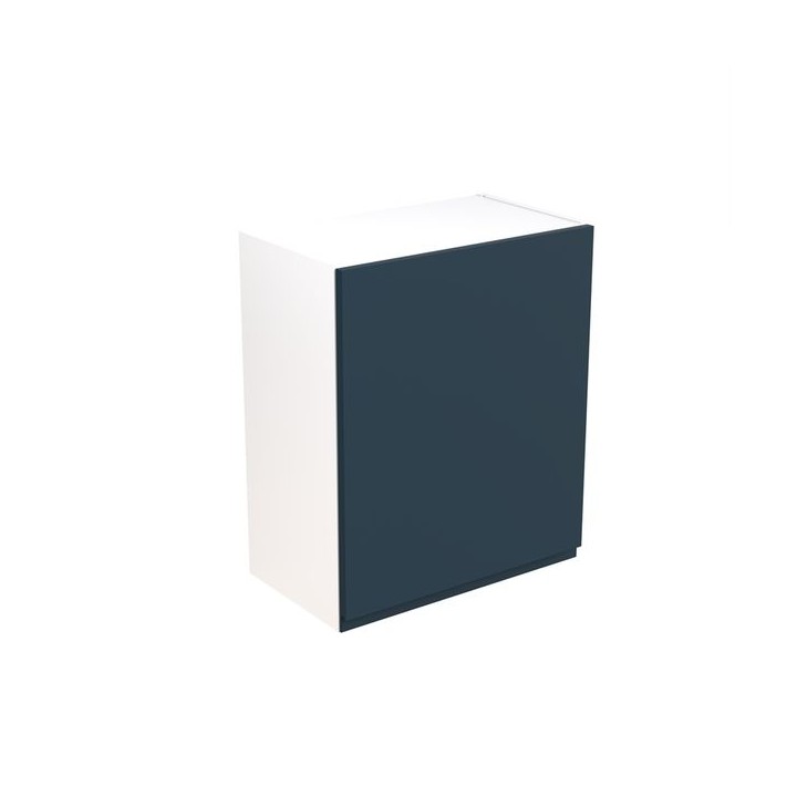 Flatpack 600 Wall Kitchen Cabinet J-Pull Shaker Ultra Matt Indigo Blue