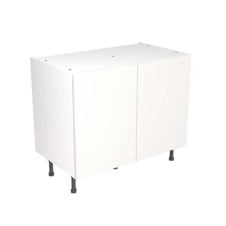 Flatpack 1000 Base Kitchen Cabinet Slab Supermatt White