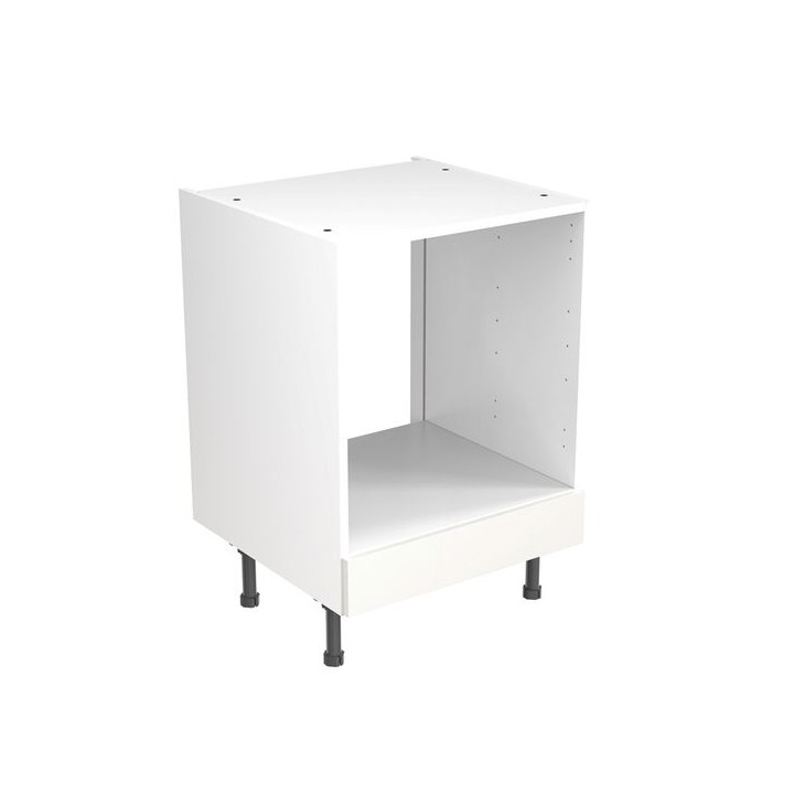 Flatpack 600 Oven Base Kitchen Cabinet Slab Supermatt White