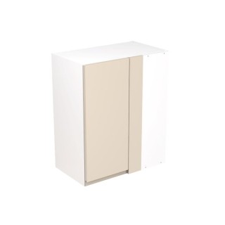 Flatpack Closed Corner Wall Unit J-PULL Super Gloss Cashmere 600mm
