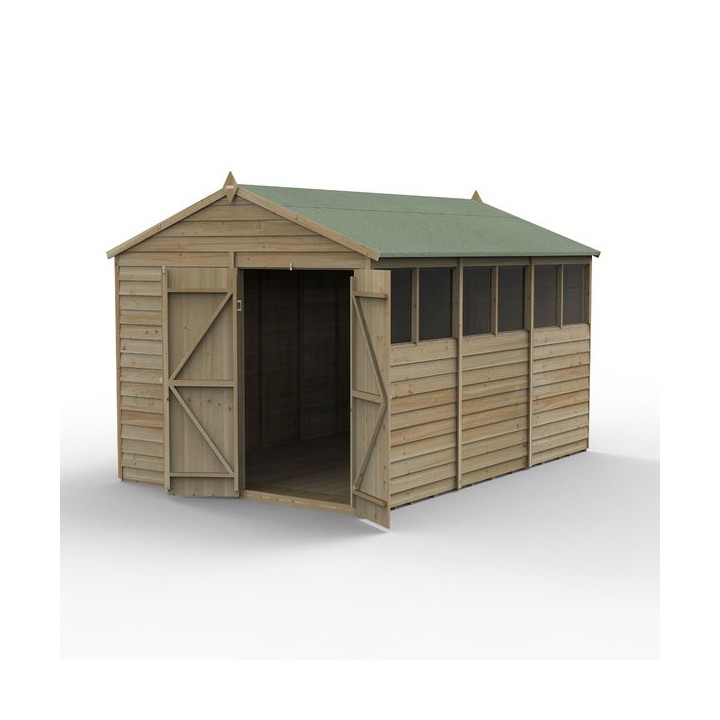 4LIFE Apex Shed 8 x 12 - Double Door - 6 Window
