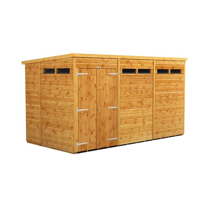 12 x 6 Power Pent Double Door Security Shed