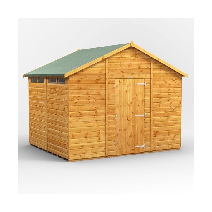 8 x 10 Power Apex Security Shed