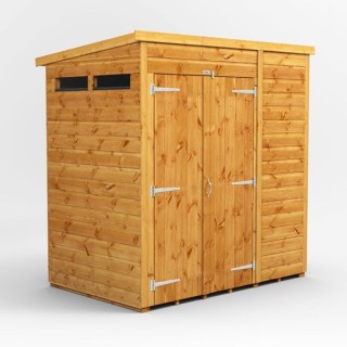 6 x 4 Power Pent Double Door Security Shed