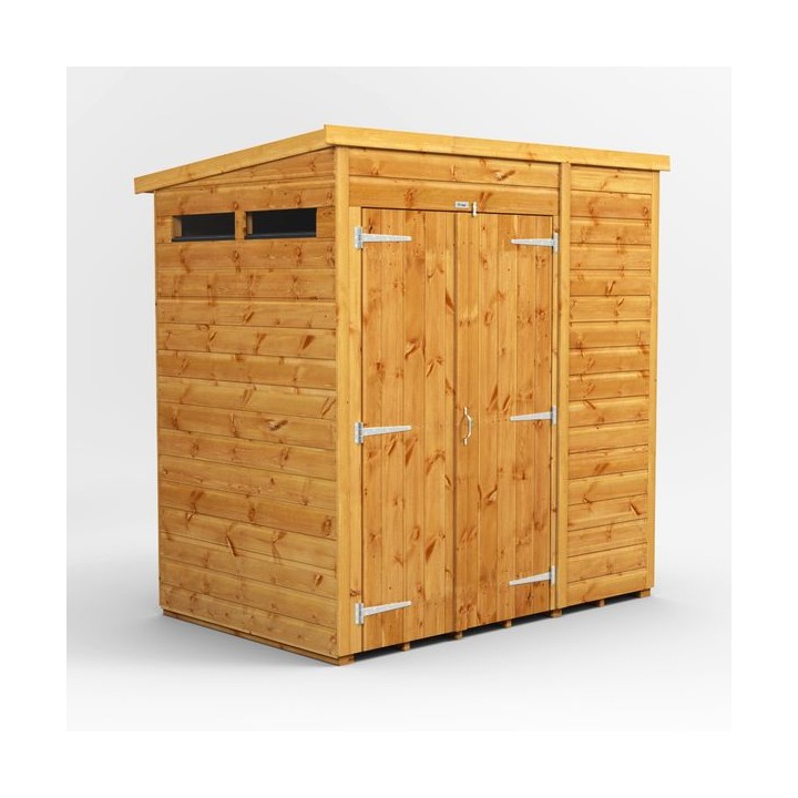 6 x 4 Power Pent Double Door Security Shed