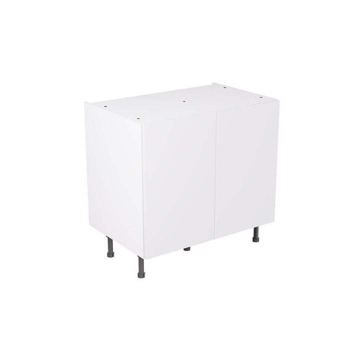 Flatpack 900 Base Kitchen Cabinet Value Slab Standard Matt White