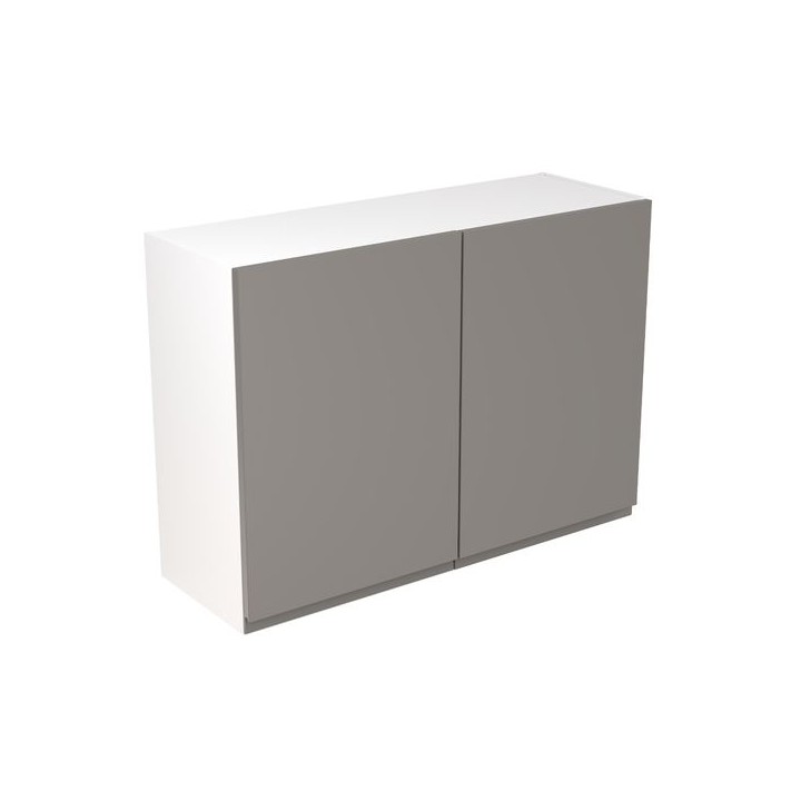 Flatpack Wall Unit J-pull Super Gloss Dust Grey 1000mm - FKKJ0315