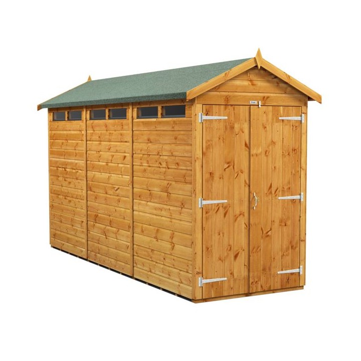 12 x 4 Power Apex Double Door Security Shed