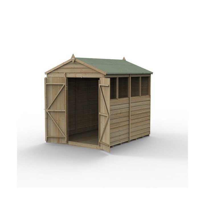 4LIFE Apex Shed 6 x 8 - Double Door - 4 Window Installation