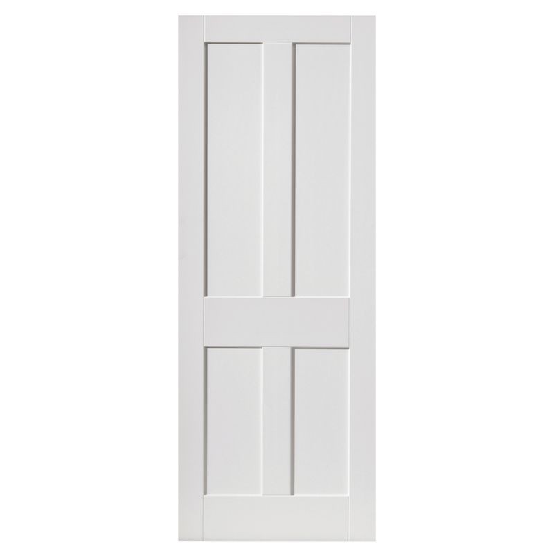 JB Kind Rushmore 4 Panel Victorian Style White Primed Shaker Door 1981 x 686 x 35mm