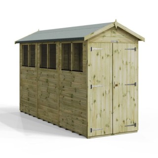 12x4 Premium Powersheds Apex Double Doors