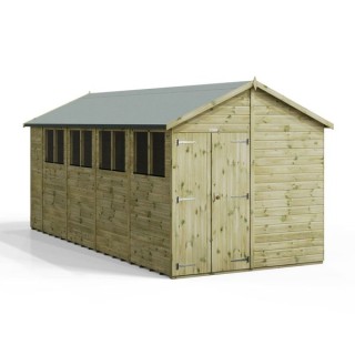 18x8 Premium Powersheds Apex Double Doors