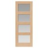 JB Kind Nevis Oak Unfinished Glazed Door 2040 x 726 x 40mm