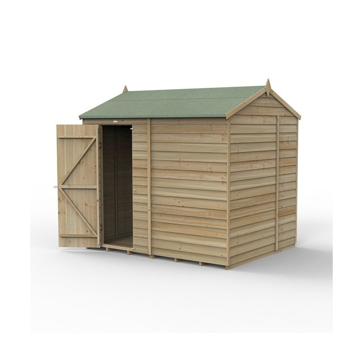 4LIFE Reverse Apex Shed 8 x 6 - Single Door - No Windows