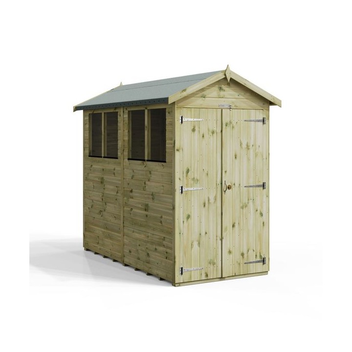 8x4 Premium Powersheds Apex Double Doors