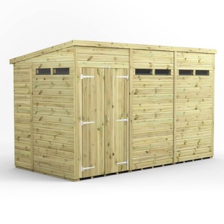 12x6 Premium Powersheds Security Pent Double Doors