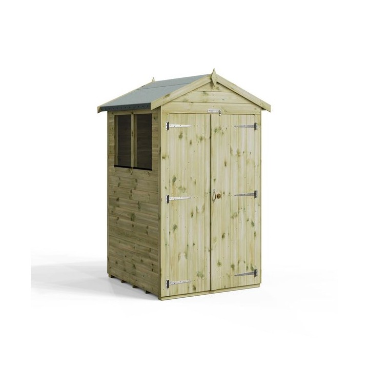 4x4 Premium Powersheds Apex Double Doors