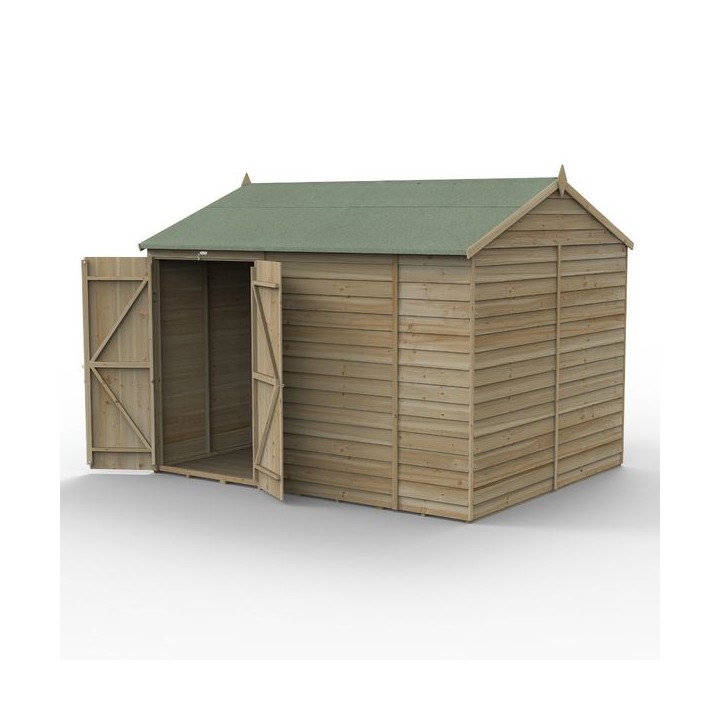 4LIFE Reverse Apex Shed 10 x 8 - Double Door - No Windows Installation