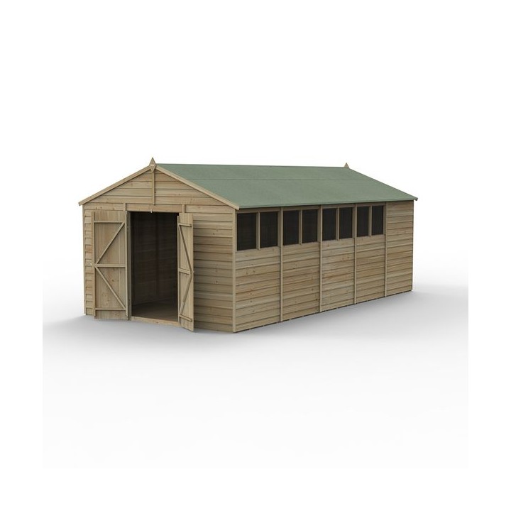 4LIFE Apex Shed 10 x 20 - Double Door - 8 Windows Installation