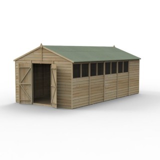 4LIFE Apex Shed 10 x 20 - Double Door - 8 Windows