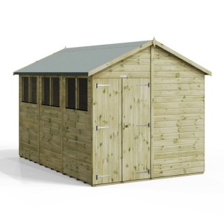 12x8 Premium Powersheds Apex Double Doors