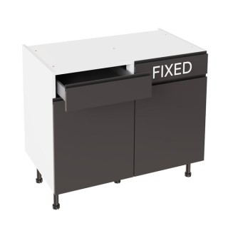 Flatpack 1000 Drawerline Base Cabinet J-Pull Ultra Matt Graphite