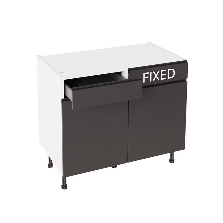 Flatpack 1000 Drawerline Base Cabinet J-Pull Ultra Matt Graphite