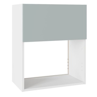 Flatpack 600 Microwave Wall Unit Slab Supermatt Aquamarine