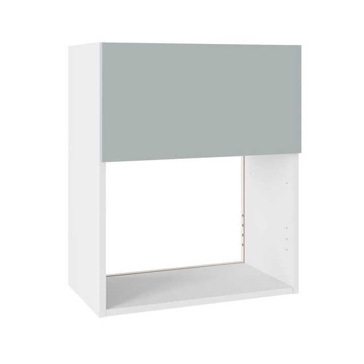 Flatpack 600 Microwave Wall Unit Slab Supermatt Aquamarine