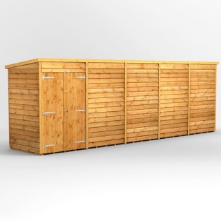 20 x 4 Power Overlap Pent Double Doors No Windows