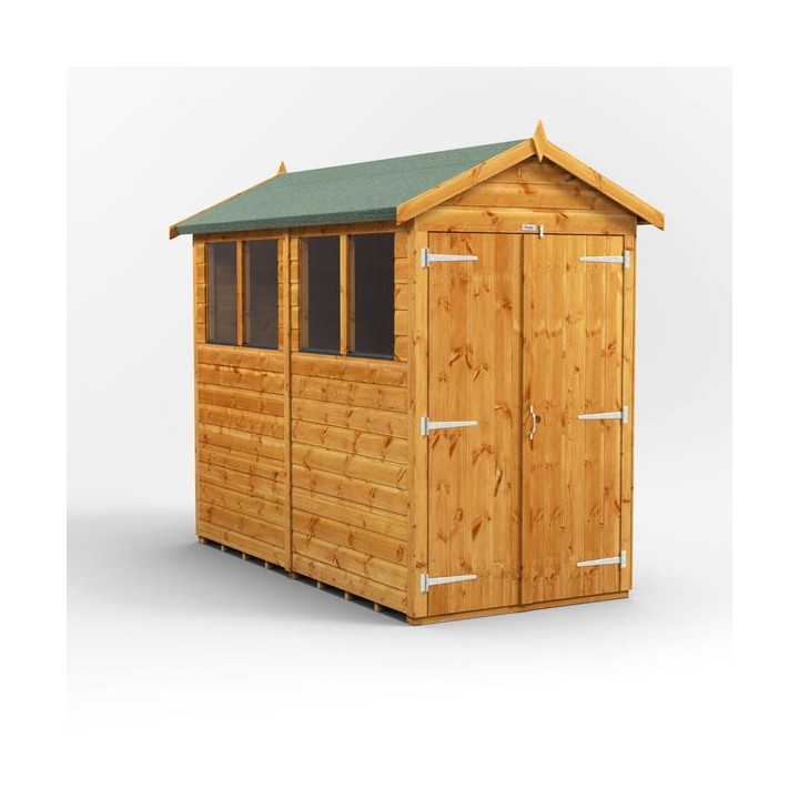 8 x 4 Power Apex Double Door